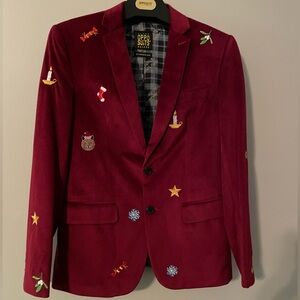 Oppo Suits Burgundy/red Holiday Sports Coat
